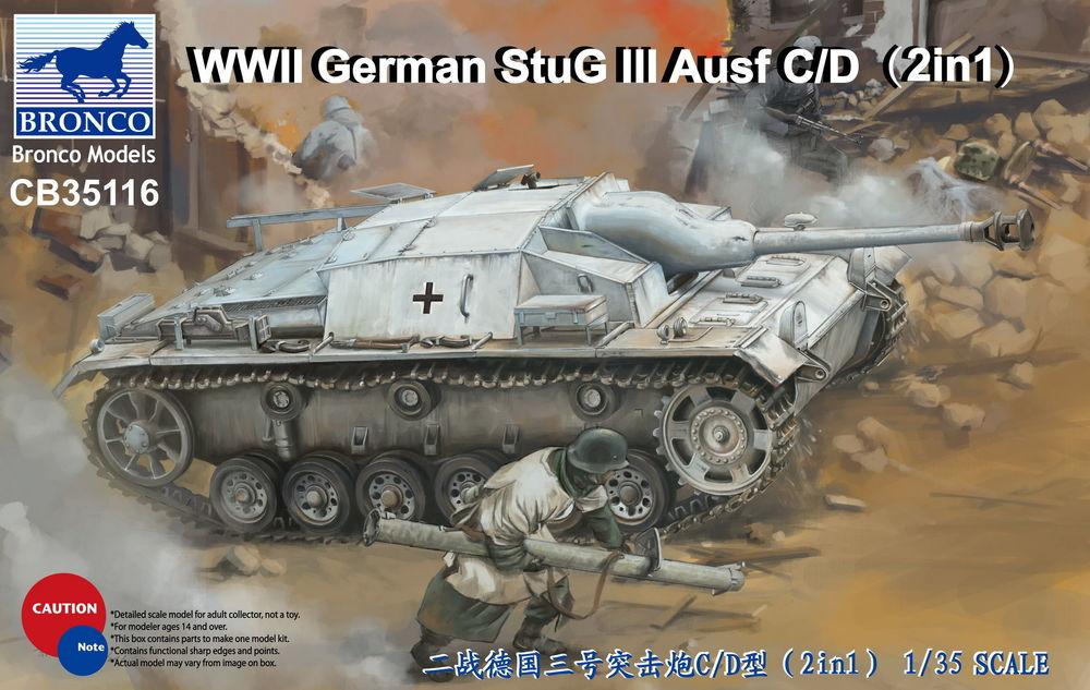 6970162330298 - Bronco Models CB35116 - 135 WWII German StuG III Ausf C D with 75mm StuK 37 L24&75mm StuK40 L48(2in1)