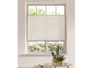 6970901550321 - Plissee MY HOME DAHRA - in Crush-Optik Gr 12 beige (creme) B95cm H130cm Obermaterial 100% Polyester Plissees Fixmaß Bestseller mit über 5500 45-Sterne-Bewertungen Klemmträger