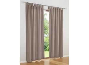 6971346194095 - Vorhang HEINE HOME Gardinen Gr 145 cm Multifunktionsband 140 cm grau (taupe) Gardinen-Sets