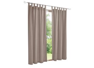 6971346194118 - Vorhang HEINE HOME Gardinen Gr 225 cm Multifunktionsband 140 cm grau (taupe) Gardinen-Sets