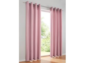 6971346194507 - Vorhang HEINE HOME Gardinen Gr 175 cm Multifunktionsband 140 cm lila (mauve) Gardinen-Sets