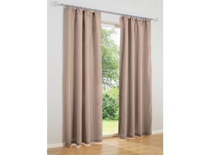 6971346194743 - Vorhang HEINE HOME Gardinen Gr 225cm Universalzugband Multifunktionsband 140cm grau (taupe)