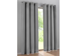 6971346199861 - Vorhang HEINE HOME Gardinen Gr 145 cm Multifunktionsband 140 cm grau Gardinen-Sets