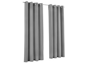 6971346199878 - Vorhang HEINE HOME Gardinen Gr 175 cm Multifunktionsband 140 cm grau Gardinen-Sets