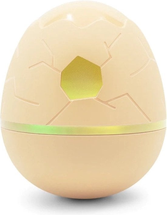 6971883204325 - - Wicked Egg - Automatisches interaktives und intelligentes Hunde- und Katzenspielzeug - Fütterungsspielzeug - 3 Spielmodi - USB wiederaufladbar - Creme