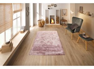 6972314566203 - Hochflor-Teppich HOME AFFAIRE Valeria Fellteppich kuschelig Teppiche Gr B L 80 cm x 150 cm 60 mm 1 St lila (mauve) Esszimmerteppiche Kunstfell weiche Teppiche Wohnzimmer Schlafzimmer Esszimmer