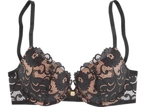 6972478254961 - LASCANA Temptation Push-up-BH B-Cup florale Spitze für Damen schwarz 75B