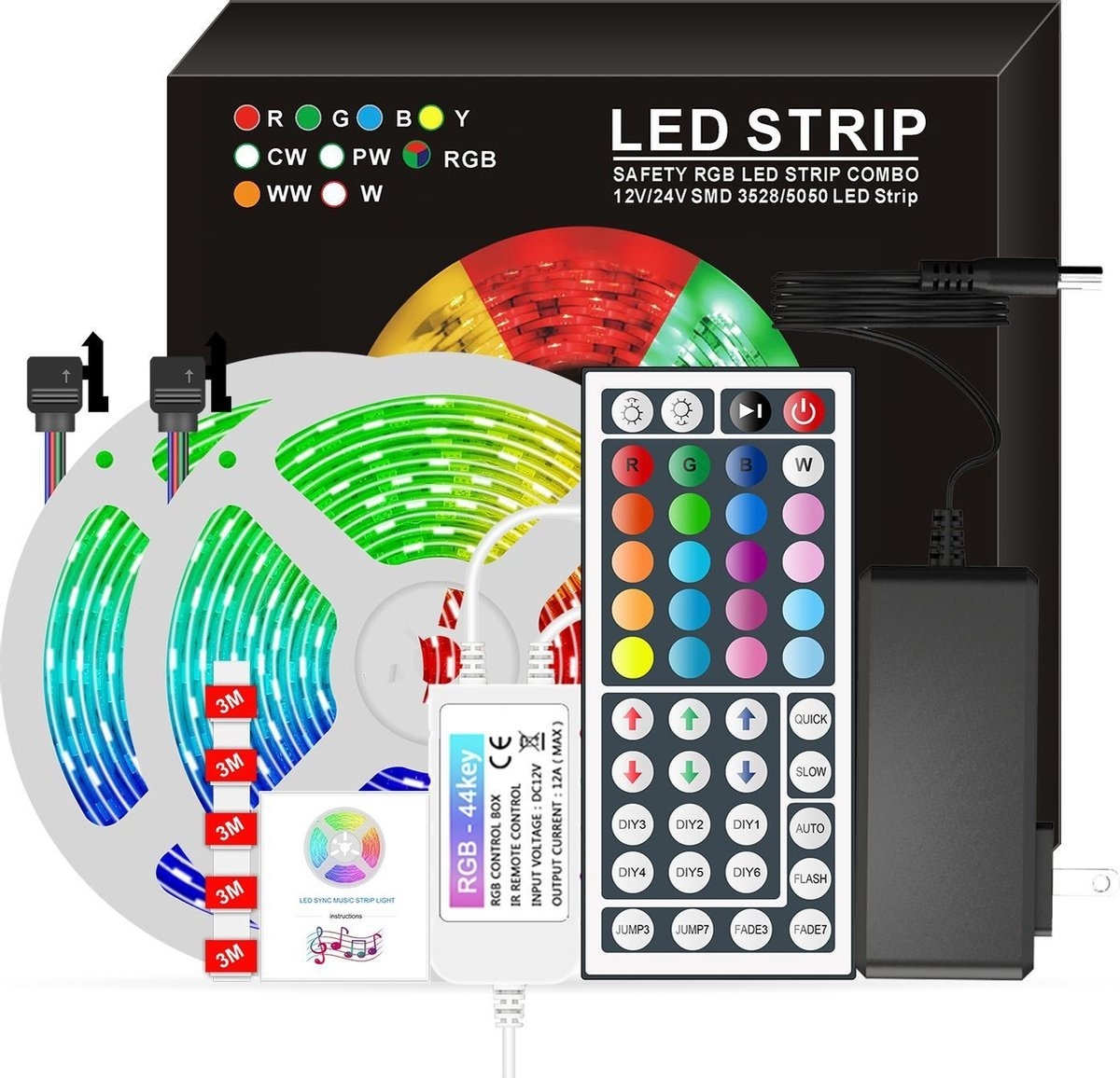 6972751499362 - Brightness Led Strip - 10 Meter - RGB 300LED Wasserdichtes Modell - große Lampenperlen - hohe Helligkeit - IP65 - Color Ambiance - inkl Fernbedienung