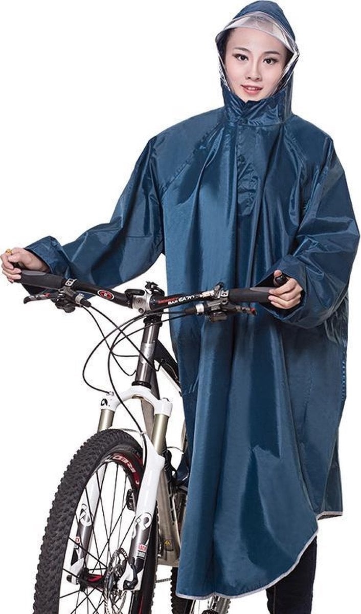 6972751499478 - - Poncho Regen Poncho - Fahrrad Wandern Motorrad - Outdoor Poncho - Qualität Poncho - Einheitsgröße - Unisex Cyan