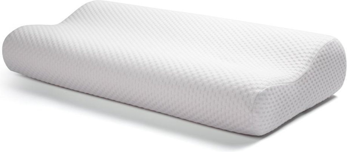 6972751499690 - Memory Foam Waves Contour Pillow gegen Nackenschmerzen - Ergonomisches orthopädisches Kissen - für Kopf Nacken und Schultern - Schlafzimmerkissen - Schlafkissen - Memory Foam - Optimale Unterstützung - 60x40cm - Besserer Nachtschlaf