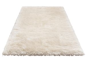 6973073622872 - Hochflor-Teppich Lasse hoher Flor besonders weich durch Mikrofaser Teppiche Gr B L 200 cm x 300 cm 76 mm 1 St weiß (ivory) Esszimmerteppiche Shaggy-Look meliertes Garn Wohnzimmer Schlafzimmer Kinderzimmer