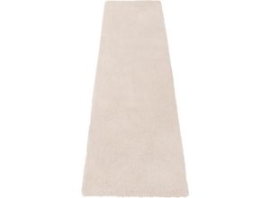 6973073624296 - Hochflor-Läufer MY HOME Microfaser Teppich Magong besonders weich sehr feiner Flor Teppiche Gr B L 80 cm x 500 cm 25 mm 1 St beige (natur) Hochflor-Läufer