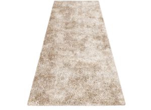 6973073870167 - Hochflor-Läufer BRUNO BANANI Dana Teppich Teppiche Gr B L 67 cm x 250 cm 30 mm 1 St beige Hochflor-Läufer Brücke uni weich Mikrofaser Diele Flur Wohnzimmer Schlafzimmer