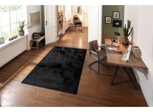 6973073870648 - Hochflor-Teppich BRUNO BANANI Dana Teppich Teppiche Gr B L 80 cm x 150 cm 30 mm 1 St schwarz Esszimmerteppiche uni weich Mikrofaser Teppiche Wohnzimmer Schlafzimmer Esszimmer Bestseller