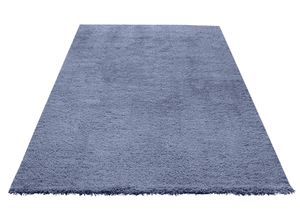 6973073872307 - Teppich MY HOME Desner Teppiche Gr B L 160 cm x 230 cm 38 mm 1 St blau (bleu) Esszimmerteppiche Microfaser Hochflor Teppiche Wohnzimmer Schlafzimmer Kinderzimmer