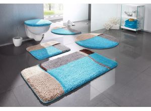 6973080061701 - my home Badematte Belio Badvorleger Badezimmer Teppich rutschhemmend beschichtet fußbodenheizungsgeeignet-schnell trocknend-strapazierfähig Badematte Badteppich Badematten auch als 2 tlg Set erhältlich bunt