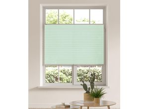 6973603344083 - Plissee MY HOME DAHRA - in Crush-Optik Gr 11 grün (mint) B85cm H130cm Obermaterial 100% Polyester Plissees Fixmaß Bestseller mit über 5500 45-Sterne-Bewertungen Klemmträger