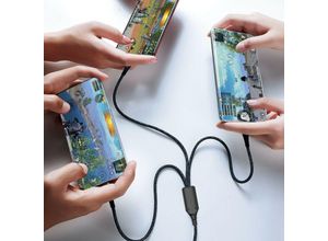 6973687246709 - Schnellladekabel 120W 12 m 3in1 USB - USB-C   microUSB   iPhone-Anschluss Dudao L22X - Grau