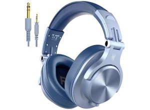 6974028141165 - OneOdio Fusion A70 DJ Over Ear Headset Bluetooth® Stereo Blau High-Resolution Audio Headset Schwenkbare Ohrmuscheln