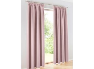 6974372315205 - Vorhang HEINE HOME Gr 3 rosa (rose) Gardinen 225cm Universalzugband Ösen 135cm Polyester B135cm H225cm