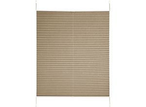 6974372319524 - Plissee MY HOME DAHRA - in Crush-Optik Gr 5 beige (sand) B80cm H130cm Obermaterial 100% Polyester Plissees Fixmaß Bestseller mit über 5500 45-Sterne-Bewertungen Klemmträger