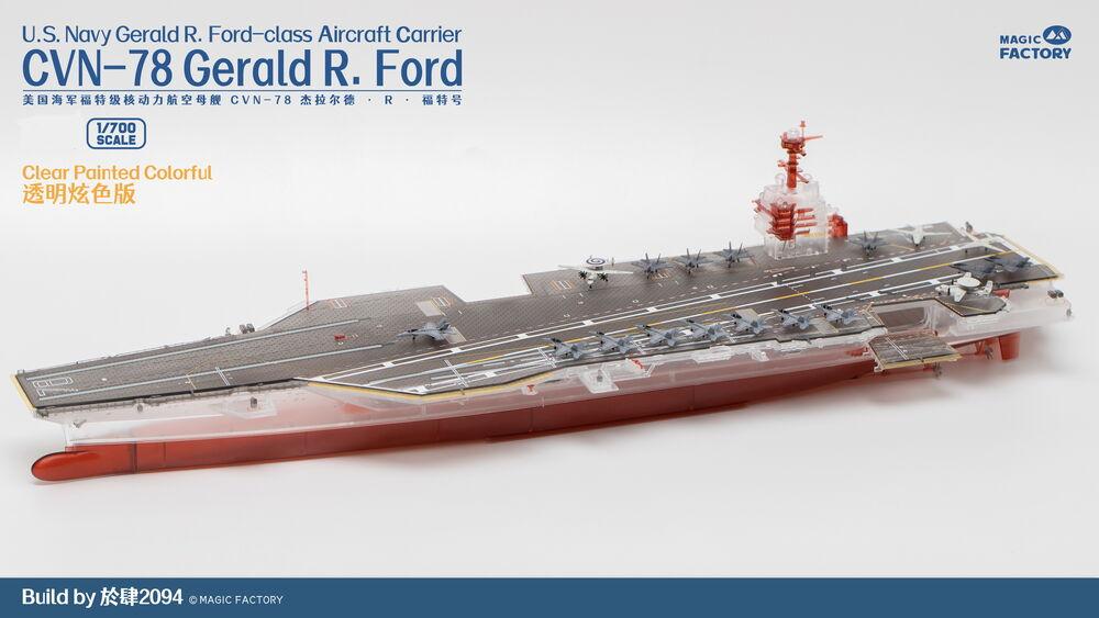 6974715830389 - Clear Painted - US Navy Gerald R Ford-Class Aircraft Carrier CVN-78