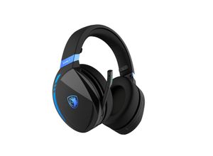 6974828470052 - Gaming-Headset Warden I SA-201 Gaming Headset Wireless schwarz blau USB Kopfhörer kabellos Stereo Over Ear Bluetooth 50 24 G 35 mm blau Gaming Headset