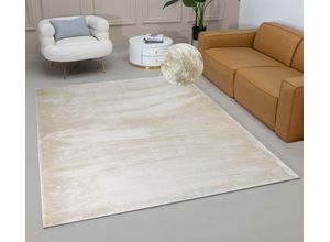 6975178653201 - Hochflor-Teppich Cashmere Fell-Optik Teppiche Gr B L 120 cm x 180 cm 25 mm 1 St beige (creme) Esszimmerteppiche changierend weiche Teppiche Wohnzimmer Schlafzimmer Kinderzimmer