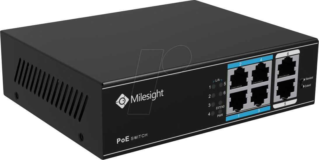 6975800198766 - MIL MS-S0204-EL - Switch 6-Port Fast Ethernet PoE+