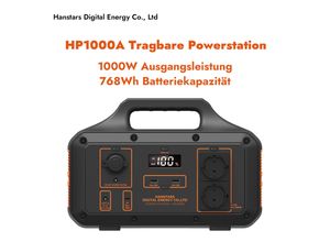 6976554330082 - Hanstars Tragbare Powerstation 1000W 768Wh