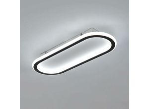 6976583613132 - Delaveek - LED-Deckenleuchte Modernes Design Weiß Kaltweiß 6000K Oval - für Wohnzimmer Schlafzimmer Esszimmer Büro