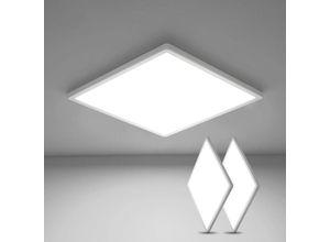 6977039576308 - Goeco - 2 Stück LED-Deckenleuchte 36W Ultraflaches quadratisches Deckenlicht 30CM IP44 Moderne Deckenleuchte 3240LM 6500K Kaltweiß für Badezimmer