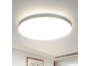 6977039576384 - Goeco - LED-Deckenleuchte 18W Moderne Deckenlampe 2050LM Rund Weiß Wasserdicht IP44 Deckenleuchte Wohnzimmer für Schlafzimmer Küche Badezimmer