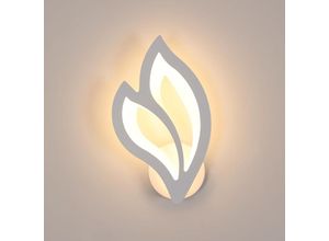 6977039577329 - Led Innenwandlampe Weiß Moderne Kreative Wandleuchte in Form einer Blume aus Acryl 13W 1500LM 3000K Warmweißes Licht Wandleuchte für Schlafzimmer