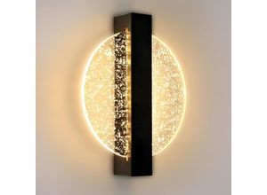 6977039577435 - Wandlampe led 12W Gold Moderne Innenwandlampe aus Aluminium Runde Innenwandlampe aus Acryl für Wohnzimmer Schlafzimmer Treppe Flur - Dimmbar