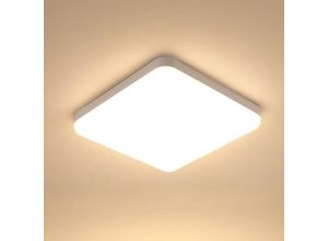 6977039577459 - Led Deckenleuchte 32W 3600LM Wasserdicht IP54 Deckenlampe für Badezimmer Küche Flur Balkon 25cm - Warmweißes Licht 3000K - Comely