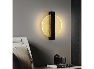 6977039578654 - COMELY Innen-LED-Wandlampe Schwarz 12W 1500LM Warmweißes Licht 3000K Innen-LED-Wandlampe aus Acryl Moderne LED-Wandlampe Design für Wohnzimmer