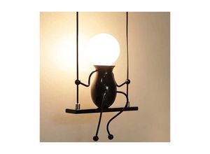 6977137752802 - L&h-cfcahl - Wandleuchten Retro Vintage Wandlampe Wandleuchten für innen Kreative Humanoide Industrielle Wandlampe E27 Wandleuchte Schwarze 60 w