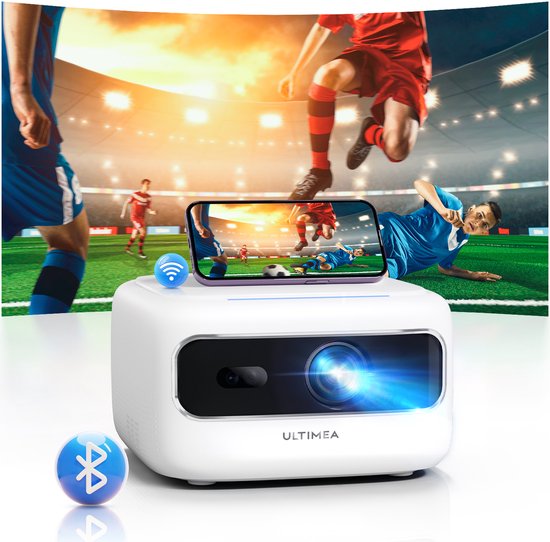 6977897233733 - ULTIMEA Apollo P10 - Full HD 1080P Dekodierung mit 5G+24G WiFi Bluetooth tragbarer Mini-Beamer Weiß
