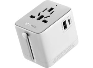 6993222322910 - Reiseadapter 15 w Universal-Steckdosenadapter mit 2 usb 24 A 3 a automatischer Reset Frankreich auf usa uk Deutschland Steckeradapter Thailand