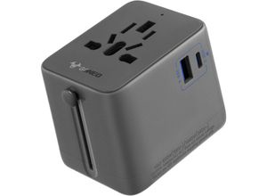 6993222322927 - Reiseadapter 20 w Universal-Steckdosenadapter mit 2 usb 24 A 3 a automatischer Reset Frankreich auf usa uk Deutschland Steckeradapter Thailand