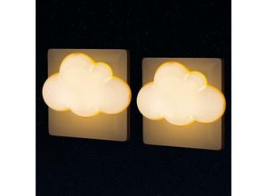 7007951069585 - Wolken-Nachtlicht elektrischer Stecker [2er-Set] Nomadic Kinder-Nachtlampe mit Dämmerungssensor kleine LED-Wandlampe für Babyzimmer