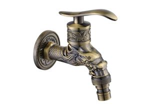 7007957095953 - LaBlanc – Retro-Wand-Wasserhahn aus Messing G1 2 Zoll Garten-Wasserhahn für den Außenbereich Wasserhahn aus antikem Messing