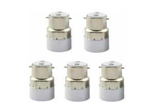 7007957408395 - Jalleria - 5er-Pack B22-auf-E14-Lampensockel-Konverter B22-Sockel-Sockel-Schalter auf Standard-E14-Adapter Lampenfassung