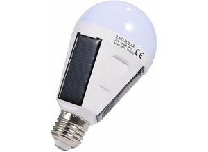 7007957437135 - Jalleria - Solar-LED-Glühbirne E27 ip 65 tragbare Notfall-LED-Glühbirne mit Haken (12 w)