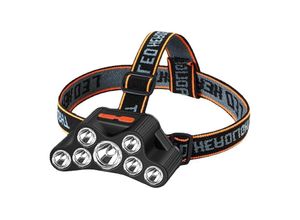 7007957618411 - Starkes Scheinwerferlicht das superhelle spezielle Grubenlampe zum Angeln Nachtangeln am Kopf montierte wasserdichte LED-Taschenlampe im Freien