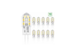 7007957627949 - G4 2 w LED-Glühbirne Halogenlampe entspricht 20 w Kaltweiß 6000 k 12 v ac dc 10 Stück [Energieklasse a+] - Lablanc