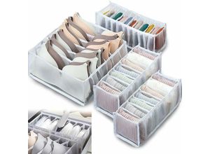 7007957649910 - Unterwäsche-Schubladen-Organizer BH-Aufbewahrungsbox faltbar Unterwäsche-Organisation Schubladenteiler Organizer Fach für Höschen Socken 4