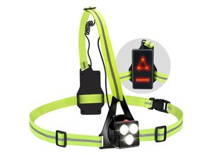 7007957656857 - Usb wiederaufladbares LED-Lauflicht mit reflektierenden Streifen 65° verstellbar geeignet für Joggen Walking und Outdoor-Sportarten - Lablanc