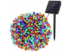 7007957661967 - Solar-Lichterkette 22 m 200 LEDs Solar-Lichterkette Tannenlichter für den Außenbereich 8 Modi wasserdichte Dekorationslampe für Innen Garten